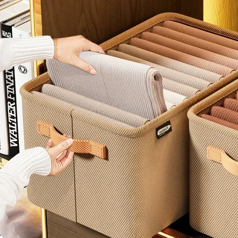 caixa organizadora para roupas de cama