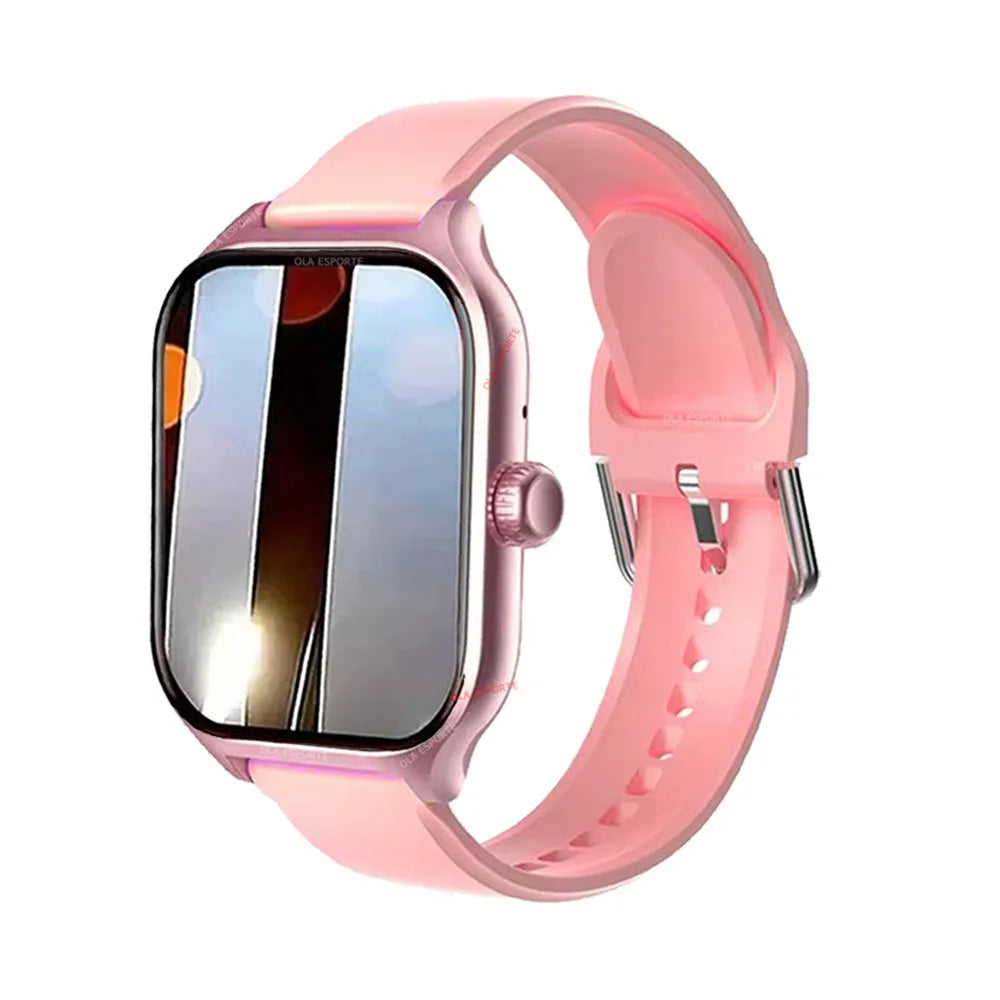 Smartwatch 2026 com tela colorida de 2,01 polegadas, compatível com Android e iOS, Bluetooth para atender chamadas, rastreador de atividades físicas