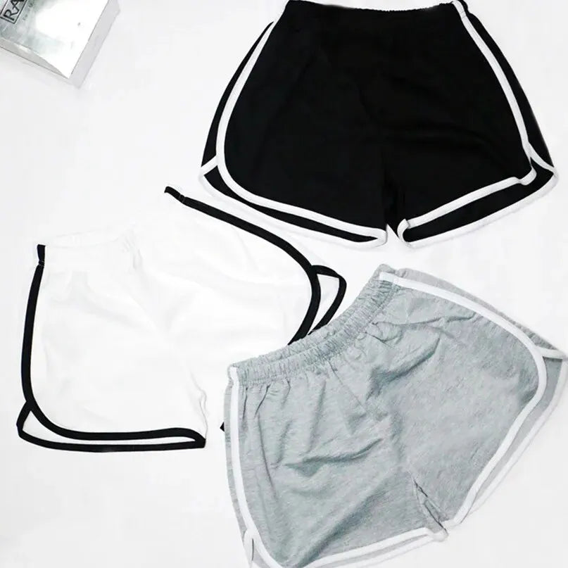 Shorts elásticos femininos, folgados, de secagem rápida, finos para corrida, fitness e lazer