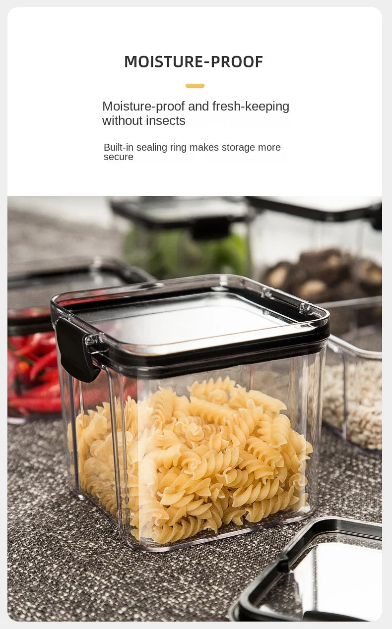 Conjunto de Potes Herméticos para Armazenamento de Grãos e Temperos na Cozinha - Ideal para Cozinhar Grãos e Temperos.