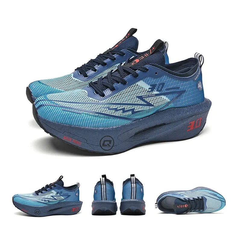 Tênis de corrida masculino com placa de carbono, antiderrapante, amortecido, confortável, para treino e corrida, tênis de tênis casual para mulheres.