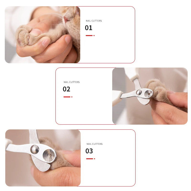 Tesoura de unhas circular para gatos, cortador de unhas profissional para cães e animais de estimação