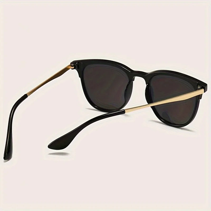 Óculos de Sol Femininos Estilo Olho de Gato com Armação Metálica com Rebites, Proteção UV400