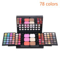 Paleta de Sombras Glitter com 40/74/78 Cores, Acabamento Matte, À Prova D'Água e Longa Duração