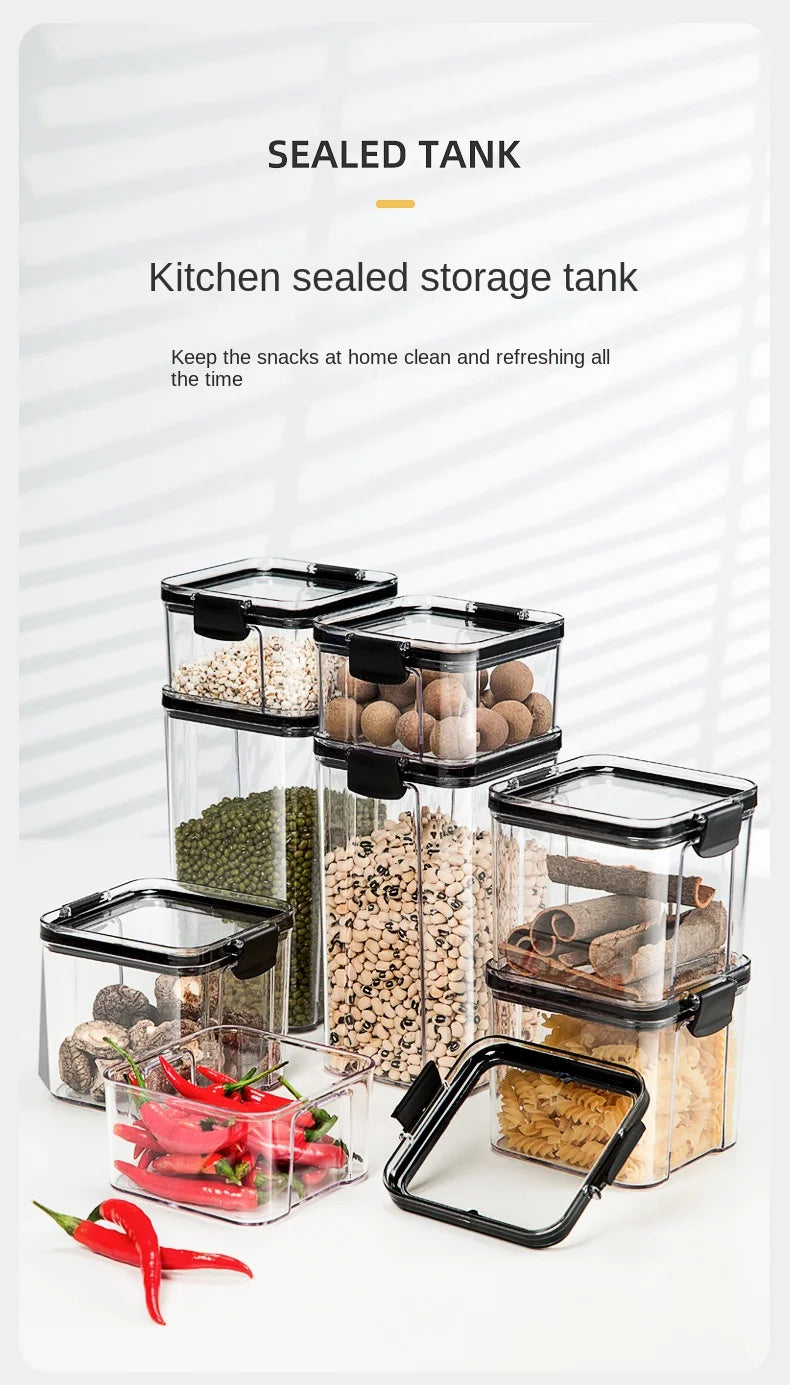 Conjunto de Potes Herméticos para Armazenamento de Grãos e Temperos na Cozinha - Ideal para Cozinhar Grãos e Temperos.