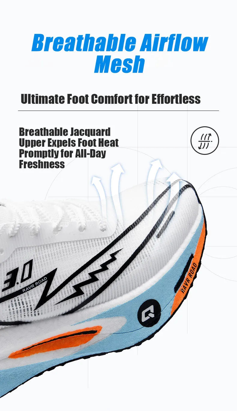 Tênis de corrida masculino com placa de carbono, antiderrapante, amortecido, confortável, para treino e corrida, tênis de tênis casual para mulheres.