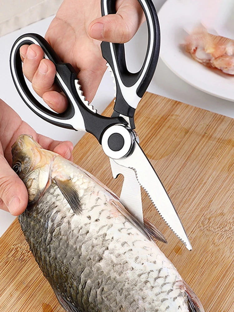 Tesoura multifuncional de cozinha, tesoura para cortar peixe, legumes, carnes e frango