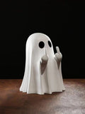 1 estátua de fantasma mostrando o dedo do meio, 7,5 cm, decoração de fantasma