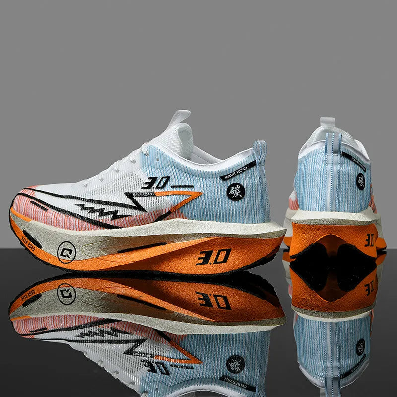 Tênis de corrida masculino com placa de carbono, antiderrapante, amortecido, confortável, para treino e corrida, tênis de tênis casual para mulheres.