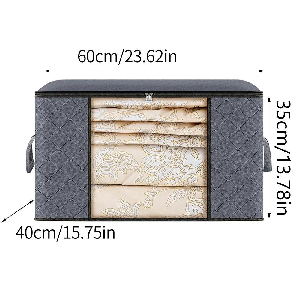 caixa organizadora para roupas de cama, ideal para mudança