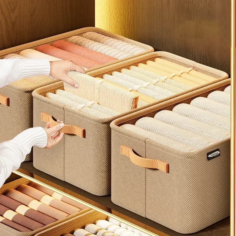 caixa organizadora para roupas de cama