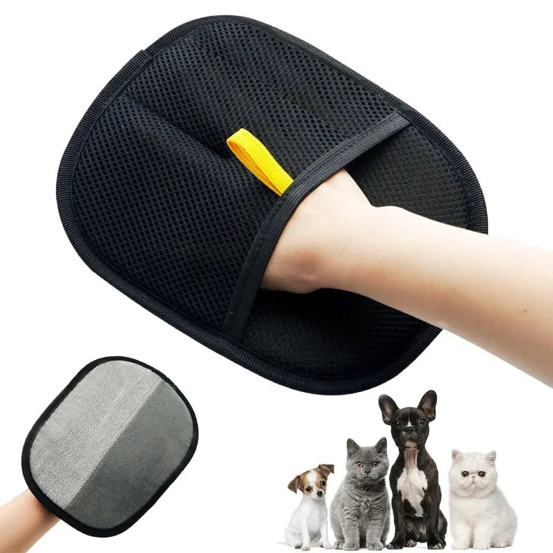 Luvas para higiene de animais de estimação, escova removedora de pelos, luva de limpeza para gatinhos