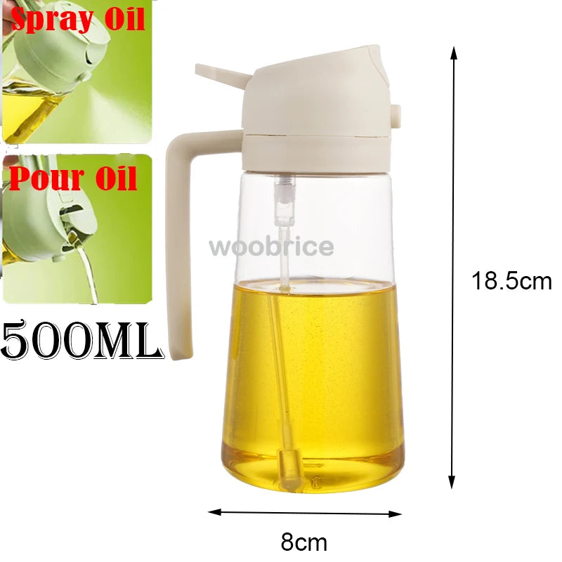 Dispensador de óleo em spray 2 em 1 para cozinha