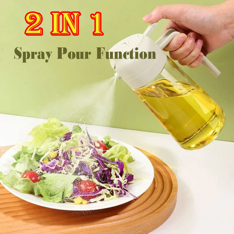 Dispensador de óleo em spray 2 em 1 para cozinha
