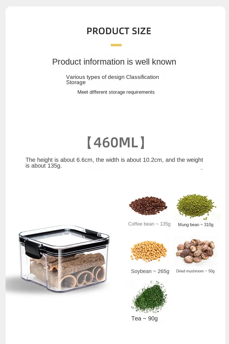 Conjunto de Potes Herméticos para Armazenamento de Grãos e Temperos na Cozinha - Ideal para Cozinhar Grãos e Temperos.