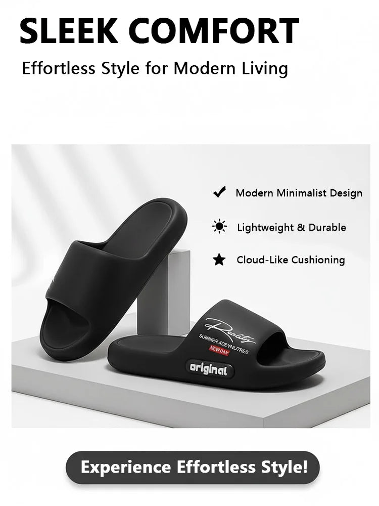 Chinelo masculino de verão em EVA com design inovador, macio e leve, ideal para uso em casa ou ao ar livre.