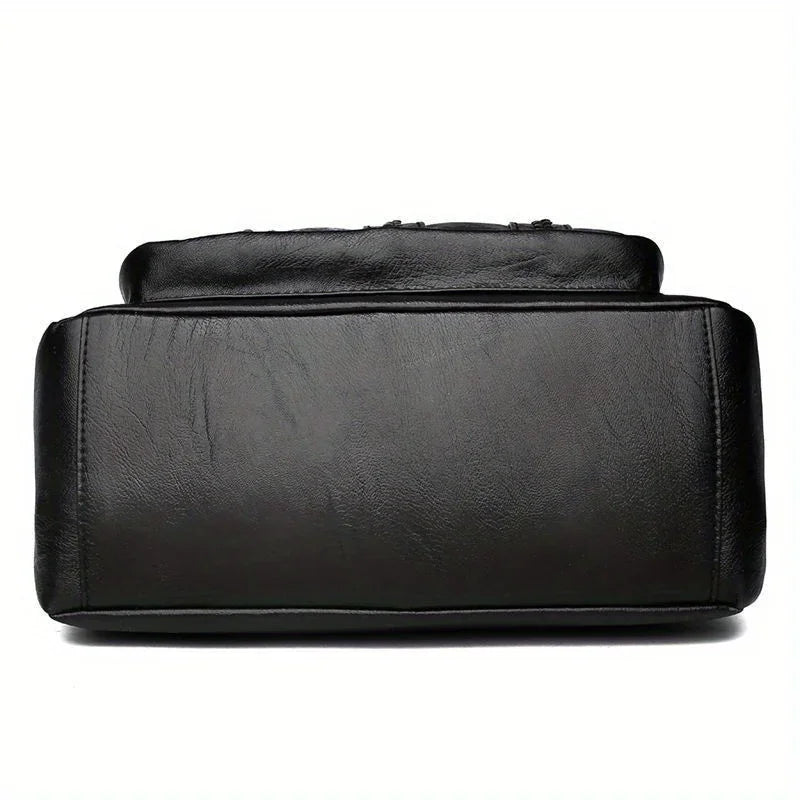 Bolsa feminina grande capacidade, multicamadas, leve