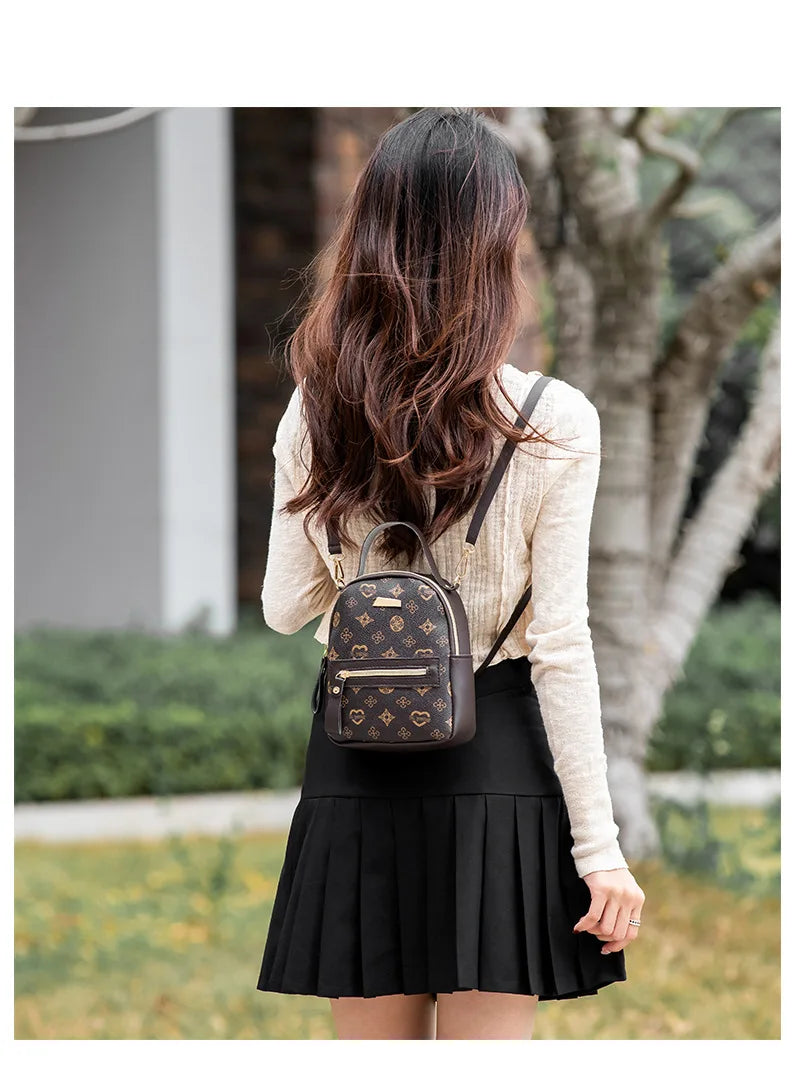 Mochila floral 2026, bolsa feminina da moda moderna e delicada para estudantes e escola.