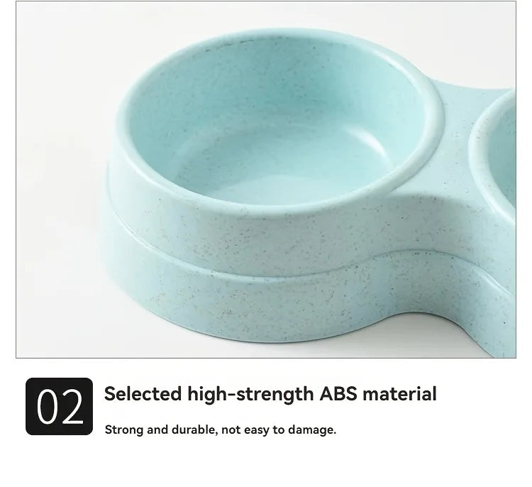 Conjunto de 1 Tigela Dupla em Aço Inoxidável para Cães e Gatos - Base Antiderrapante - Ideal para Água e Comida - Fácil de Limpar