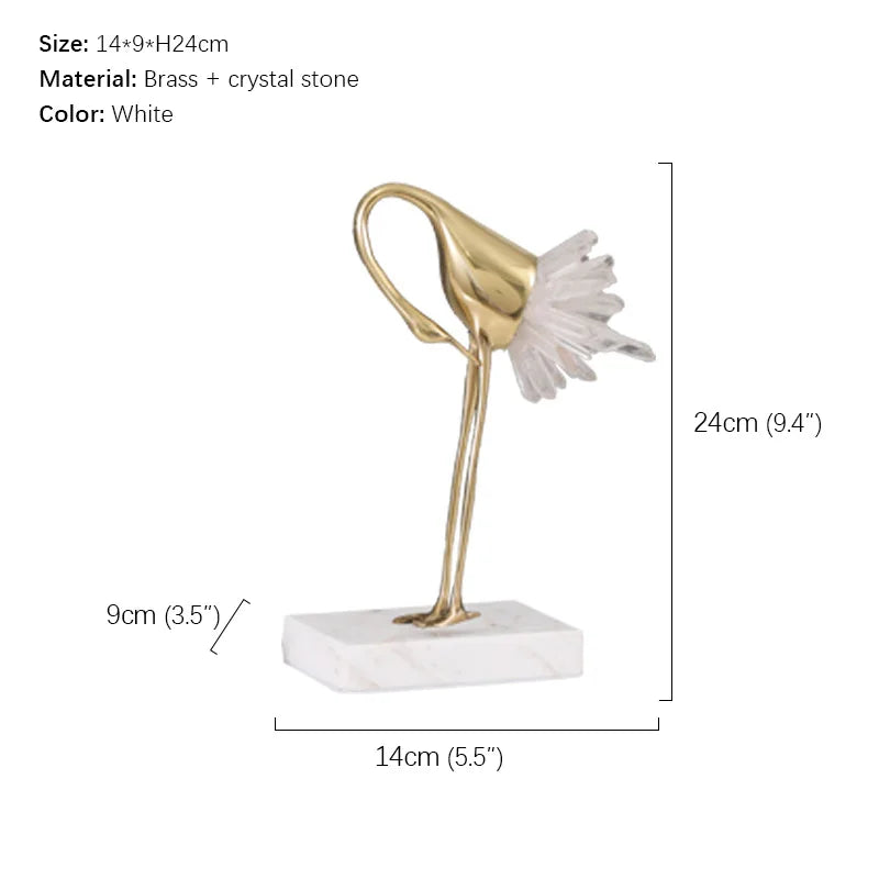 Escultura Decorativa Cisne Luxuoso – Elegância que Transforma Ambientes