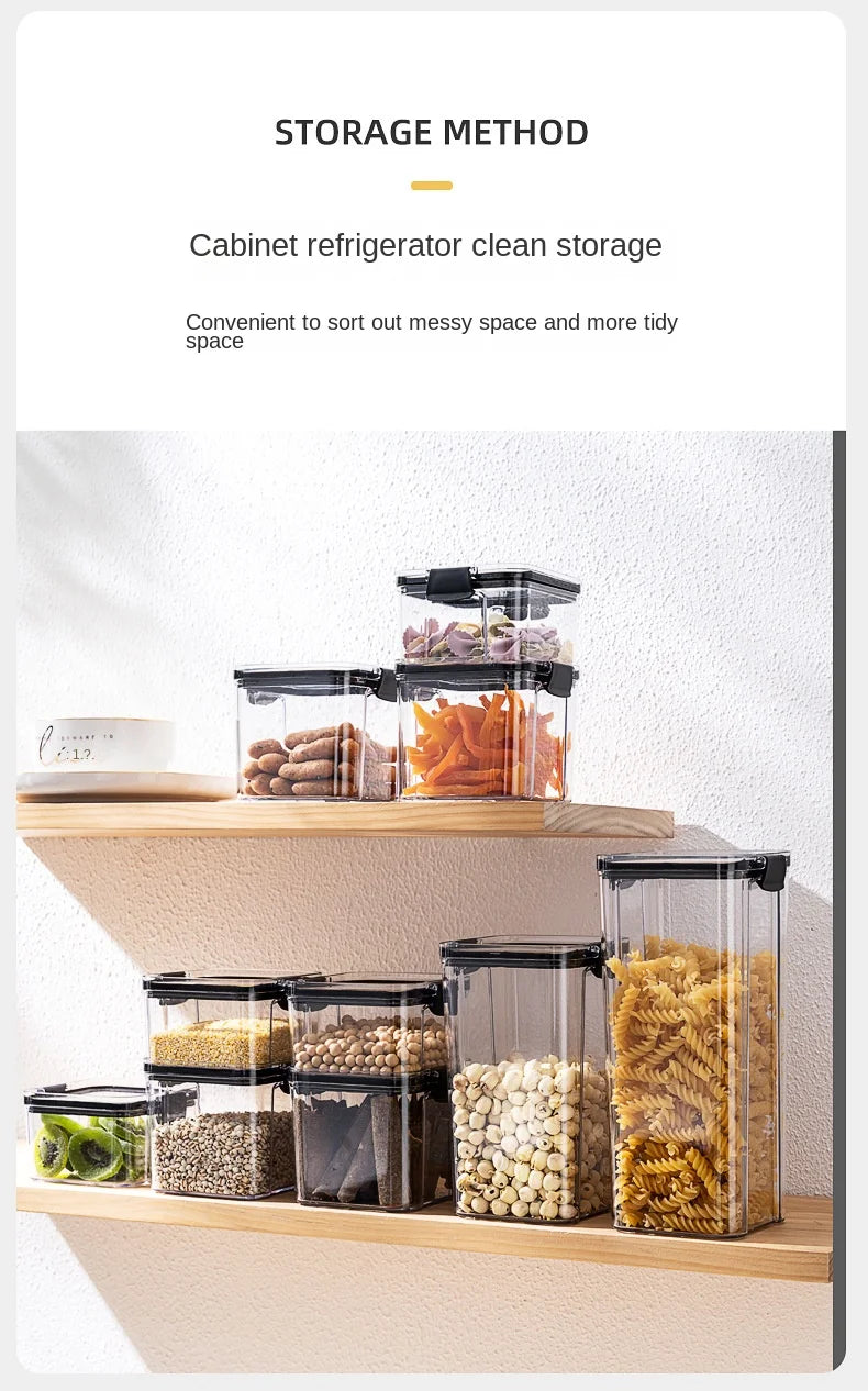 Conjunto de Potes Herméticos para Armazenamento de Grãos e Temperos na Cozinha - Ideal para Cozinhar Grãos e Temperos.