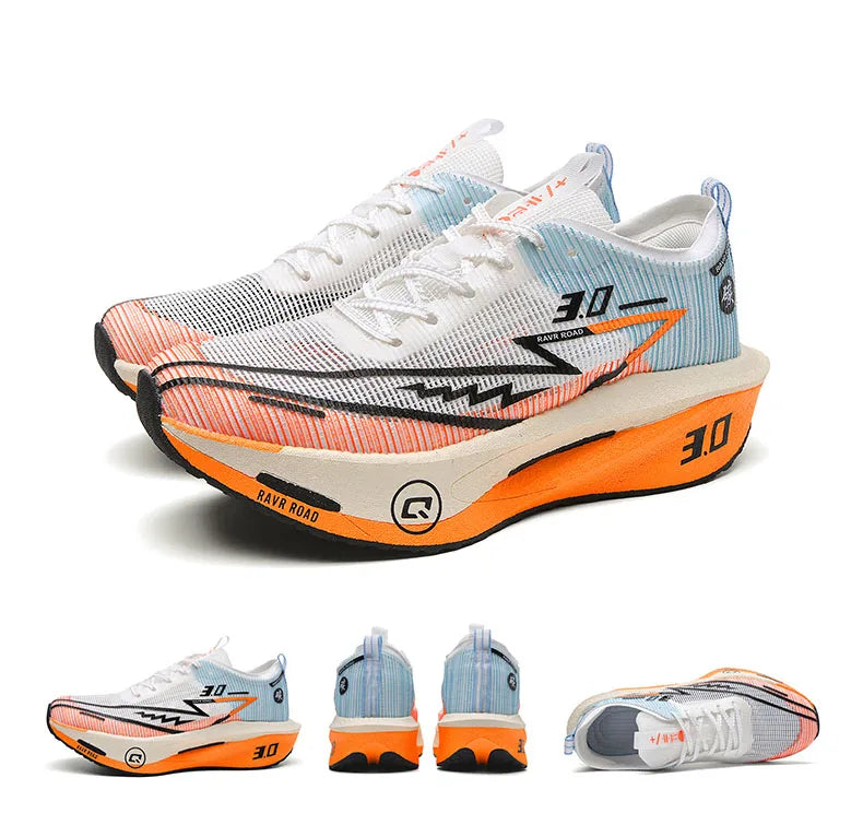 Tênis de corrida masculino com placa de carbono, antiderrapante, amortecido, confortável, para treino e corrida, tênis de tênis casual para mulheres.