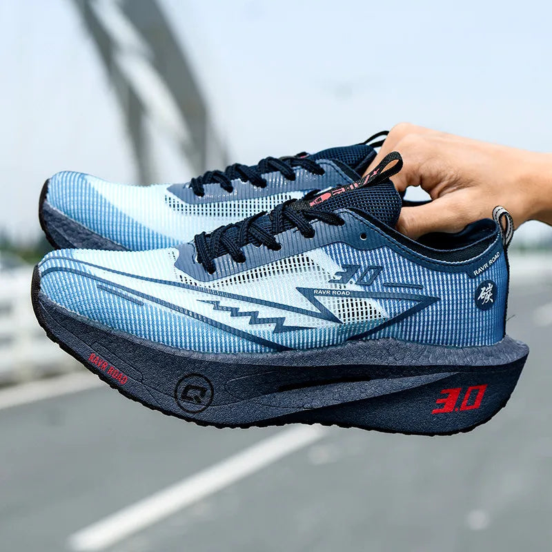 Tênis de corrida masculino com placa de carbono, antiderrapante, amortecido, confortável, para treino e corrida, tênis de tênis casual para mulheres.