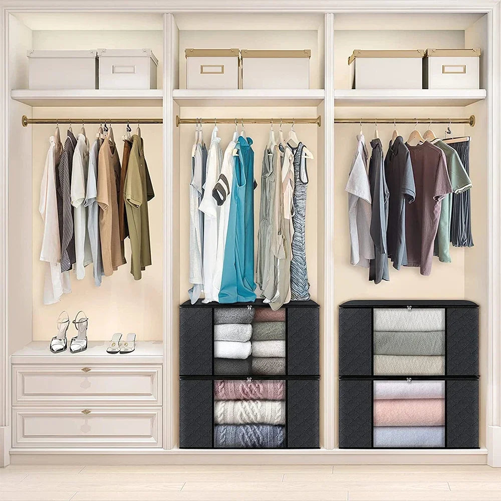 caixa organizadora para roupas de cama, ideal para mudança