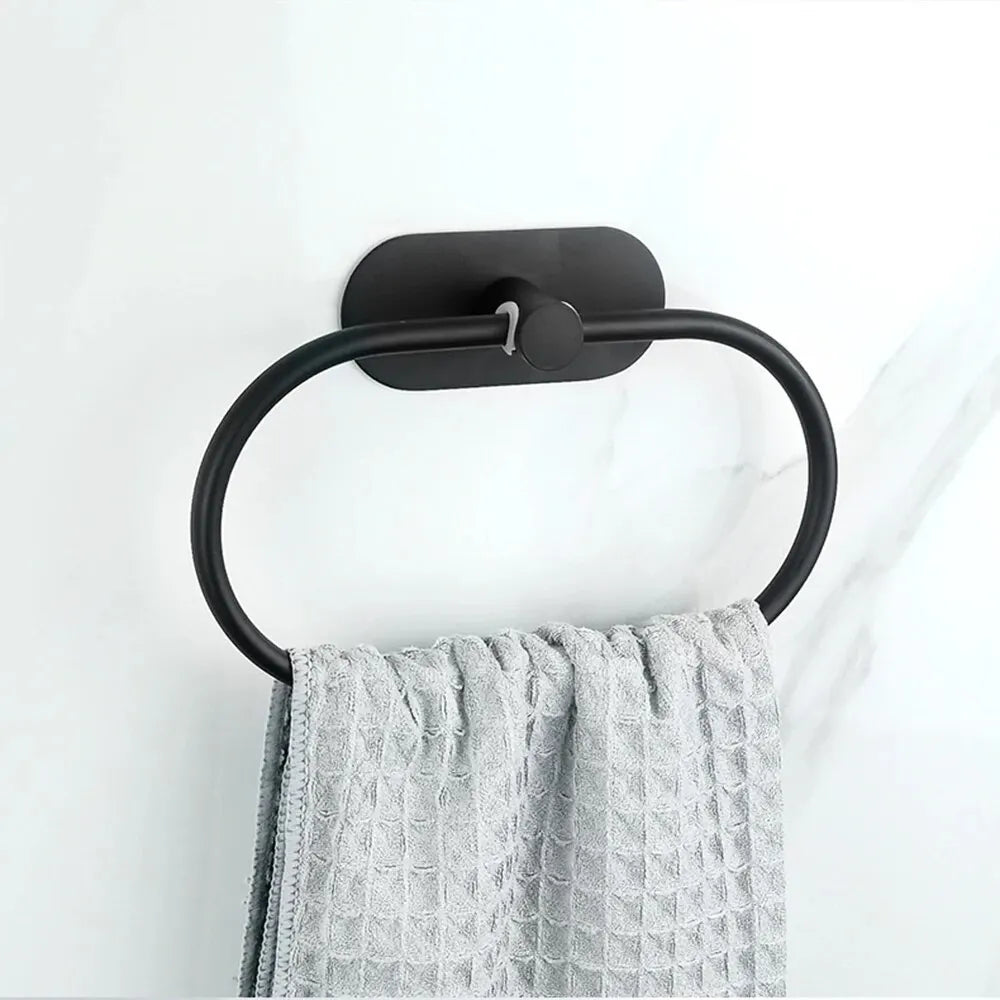 Porta-Toalha Adesivo Premium em Aço Inoxidável – Instalação Sem Furos e Design Moderno 🏠✨🛁💎