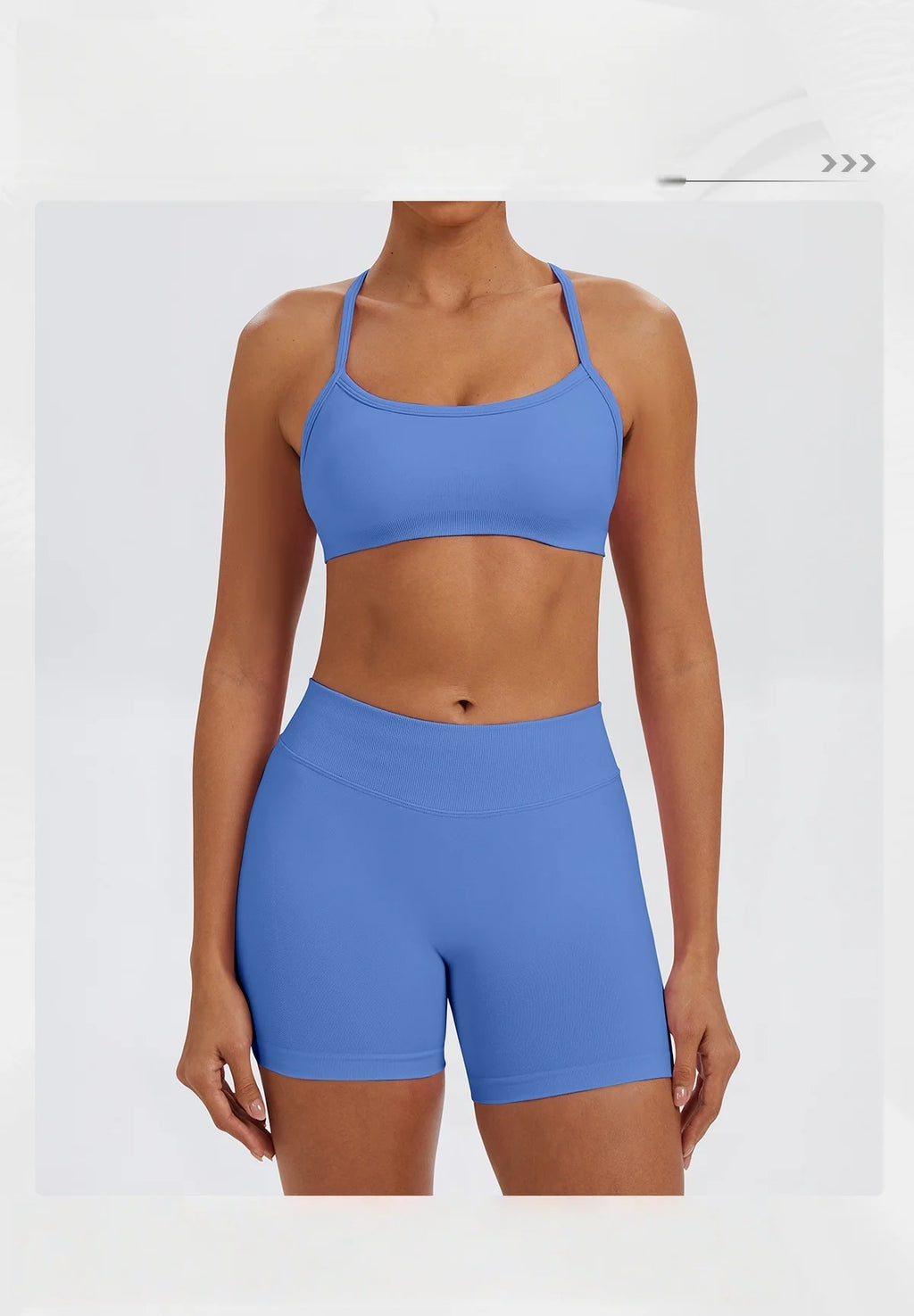 Conjunto Fitness Feminino de 2 Peças para Yoga e Academia – Top Esportivo e Legging de Cintura Alta Sem Costura para Treinos e Atividades Físicas