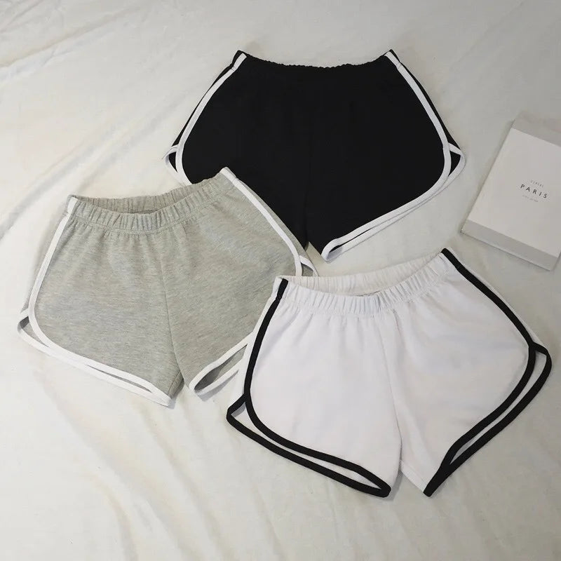 Shorts elásticos femininos, folgados, de secagem rápida, finos para corrida, fitness e lazer