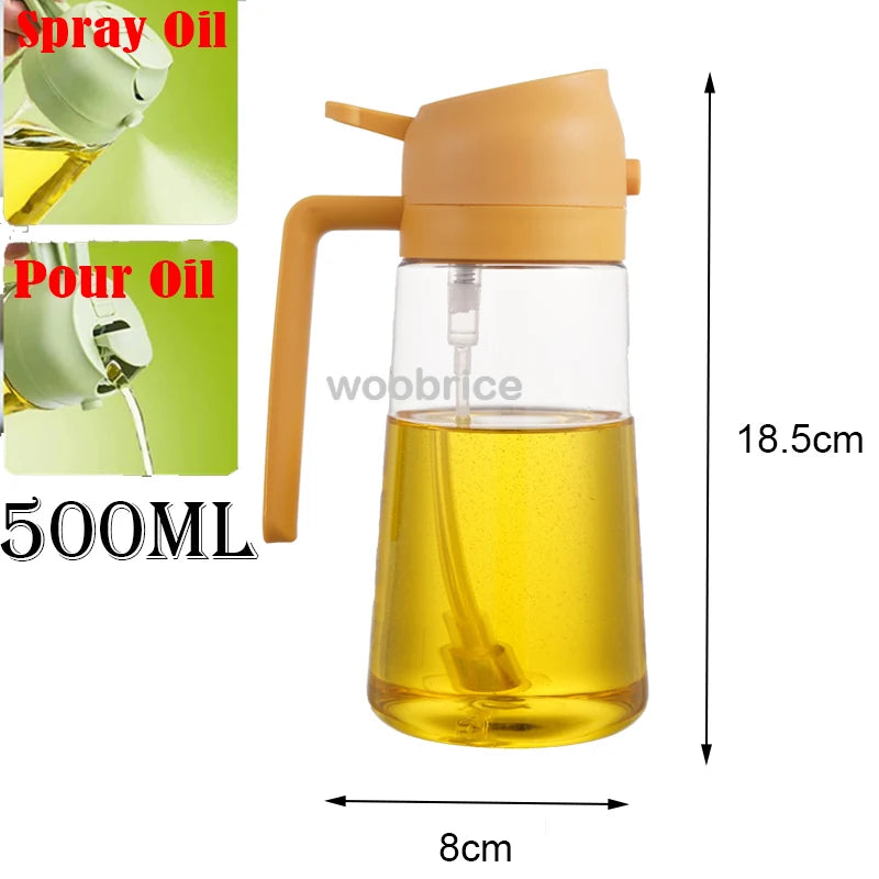 Dispensador de óleo em spray 2 em 1 para cozinha