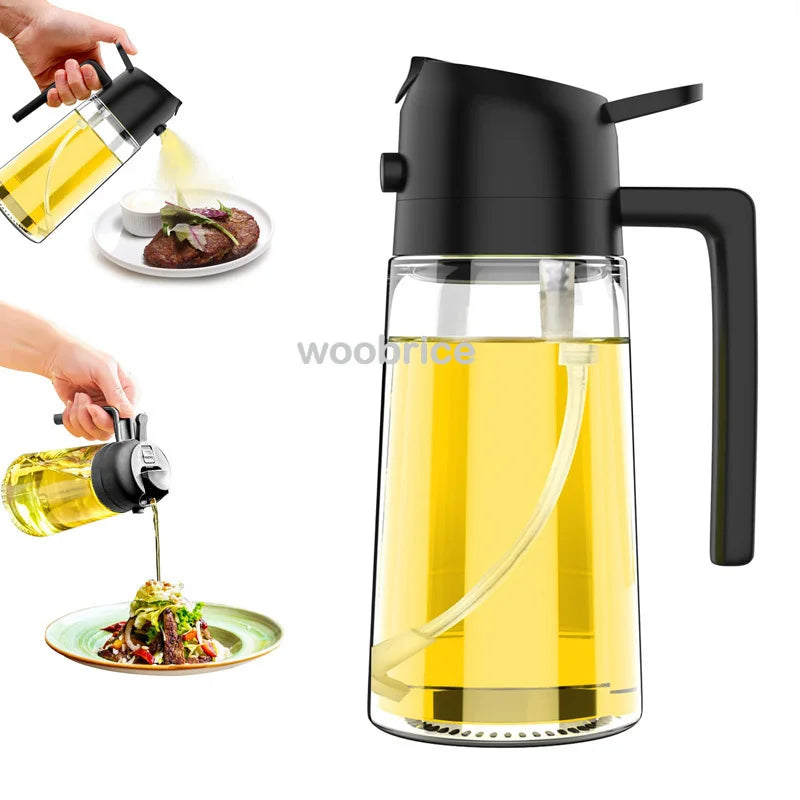 Dispensador de óleo em spray 2 em 1 para cozinha