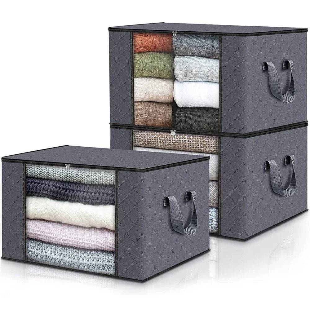 caixa organizadora para roupas de cama, ideal para mudança